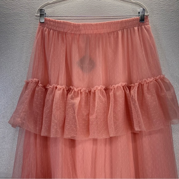 Tulle Skirts for Women - High Waisted A-line Tulle Skirt with Layered Ruffles XL - Picture 7 of 17